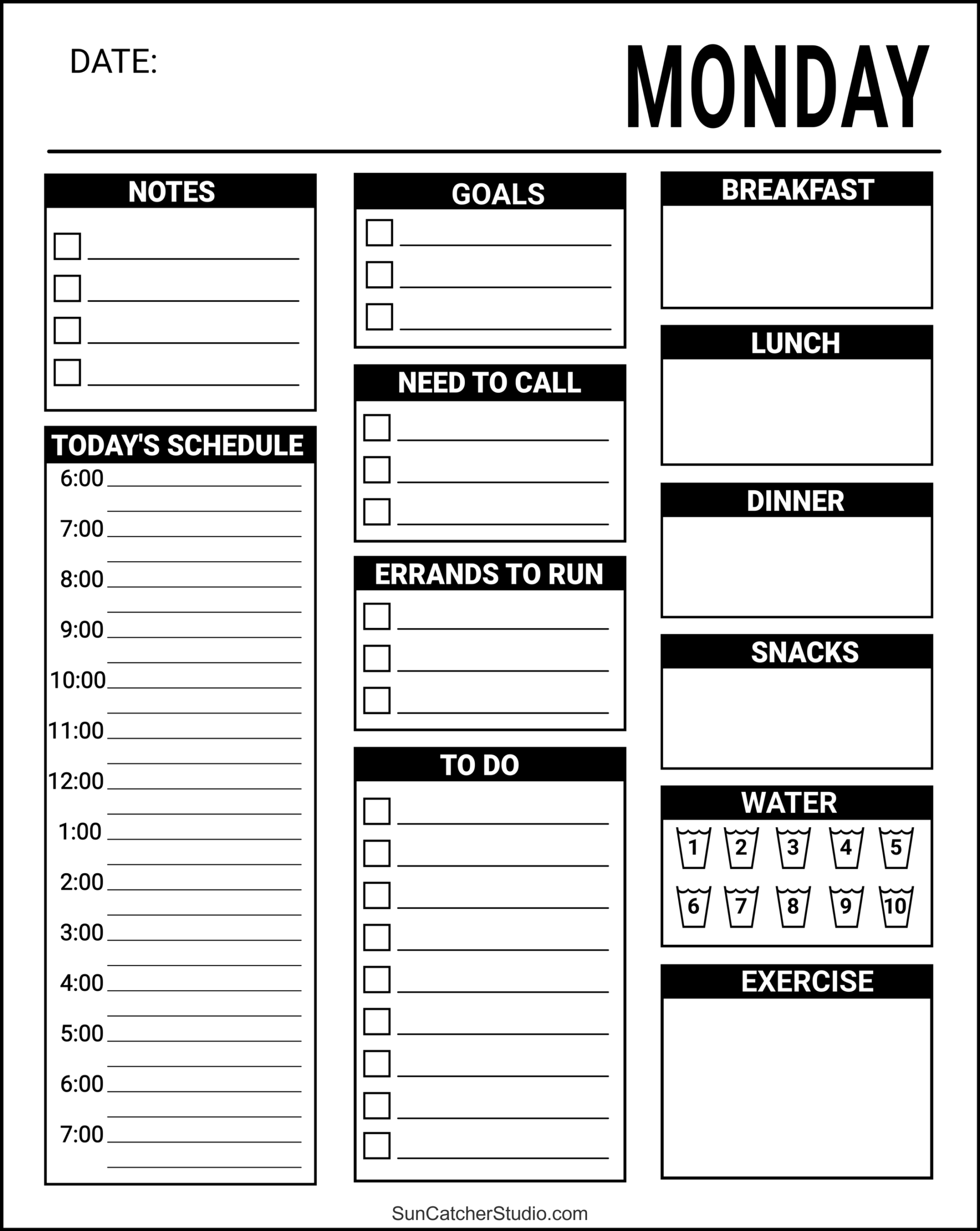 planner template free download
