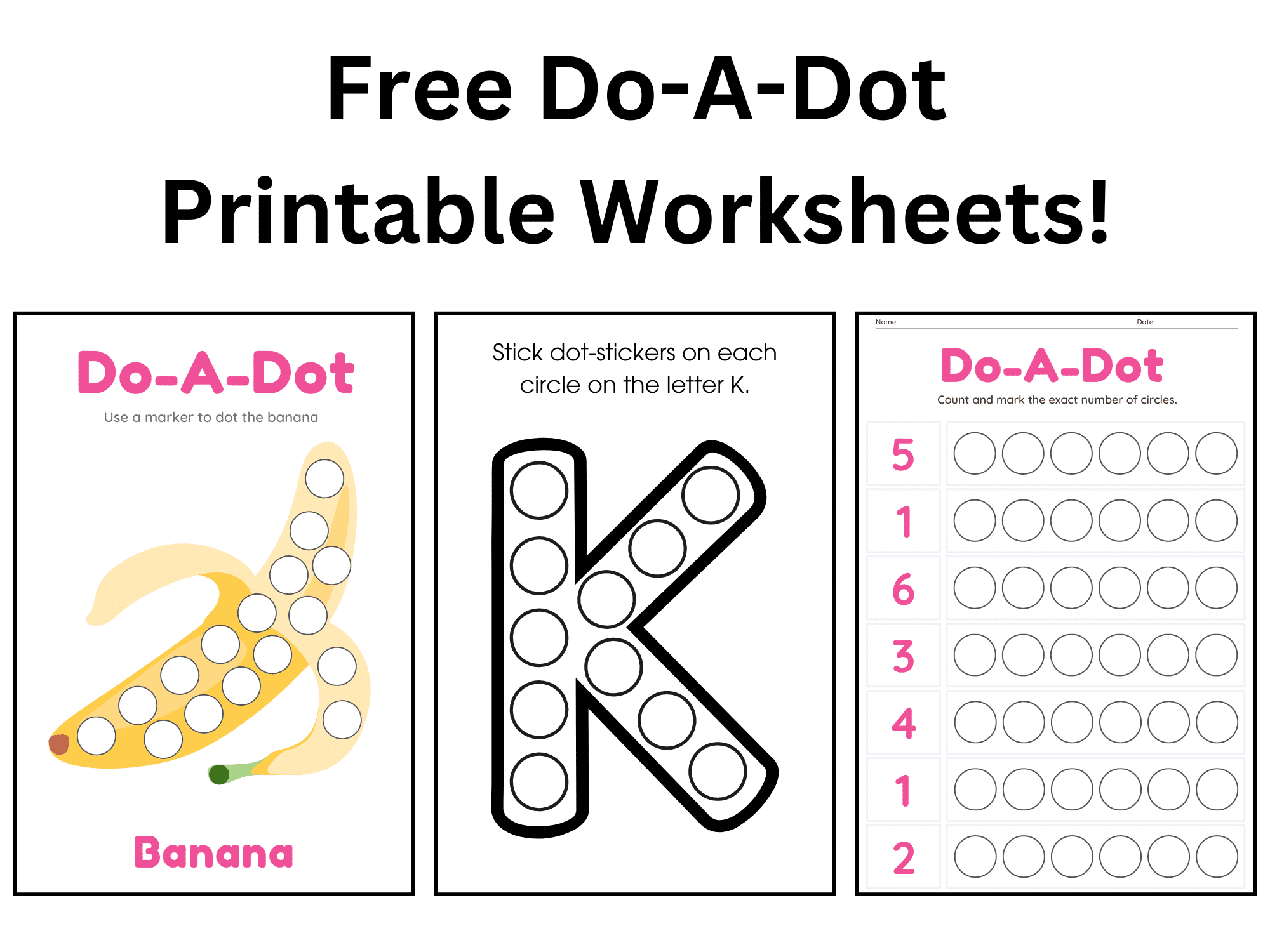 do a dot worksheets