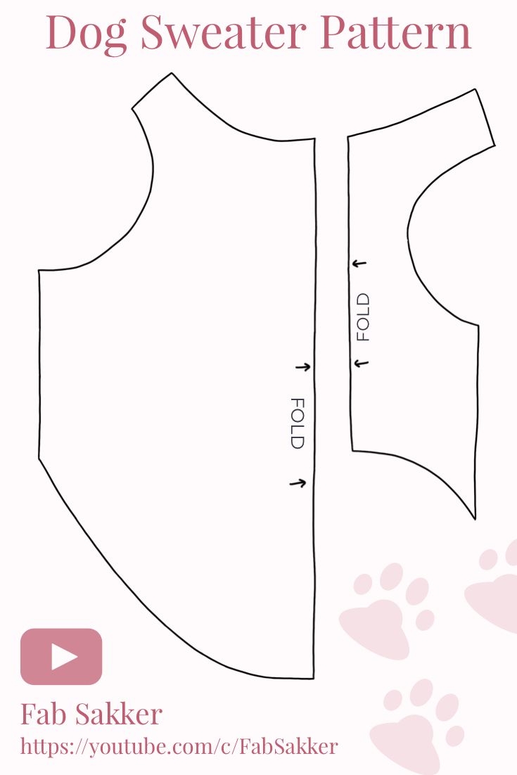Free Printable Dog Fleece Dog Sweater Sewing Pattern Beginner Template Dog Coat Sewing Patterns Free Printable