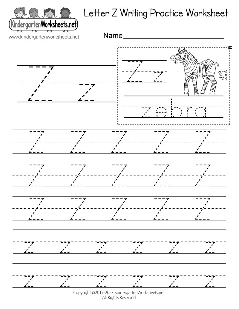 letter z worksheets