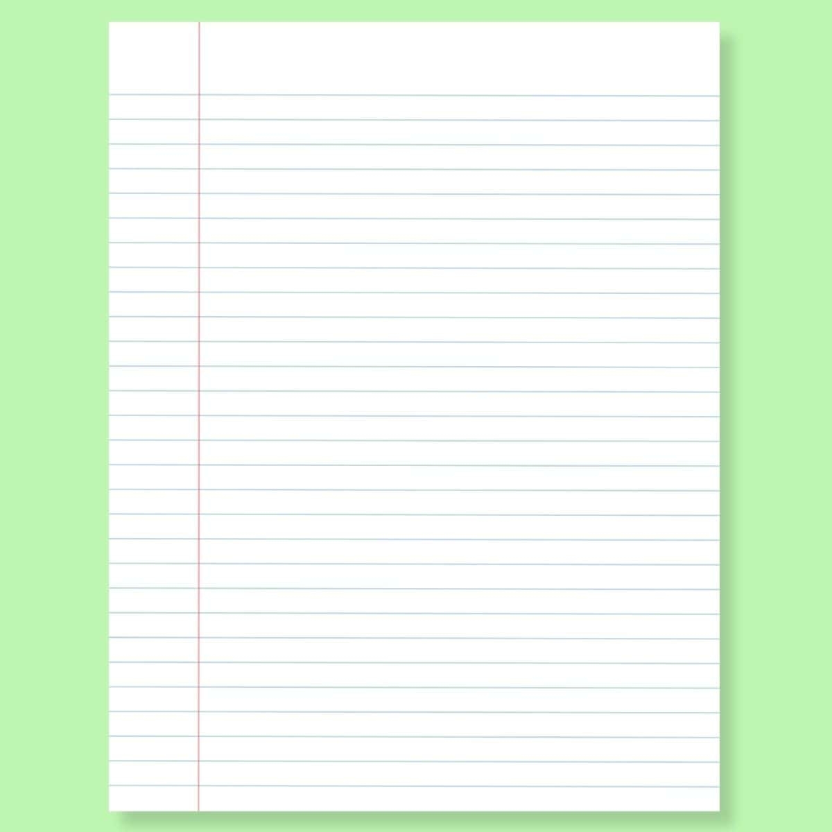 print wide ruled paper