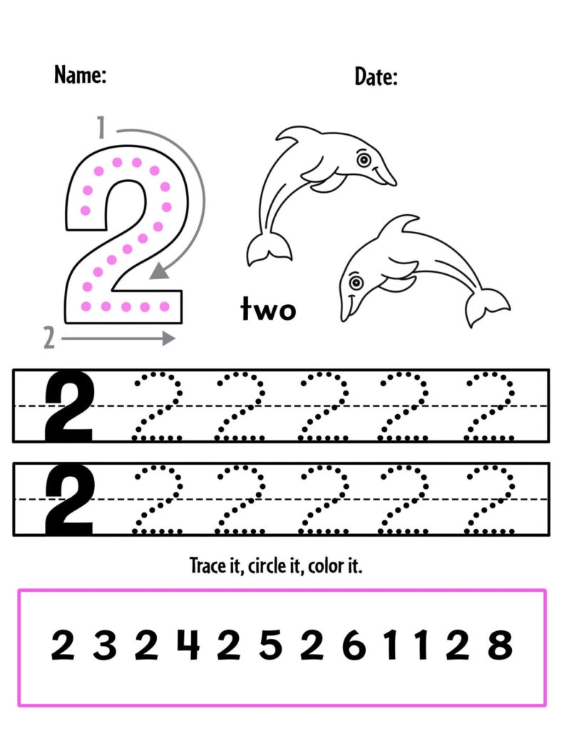 free printable number tracing