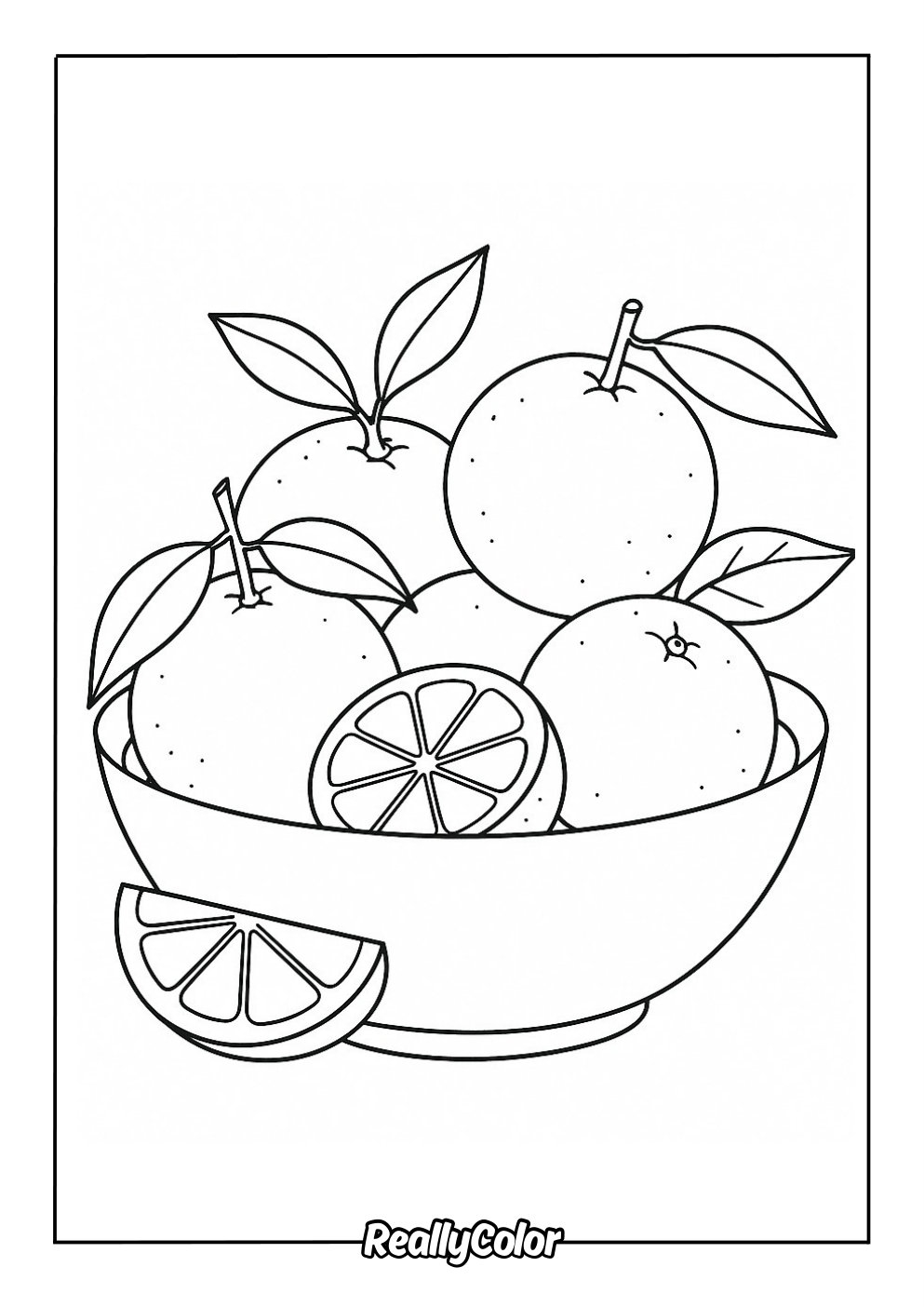 Free Printable Orange Coloring Pages