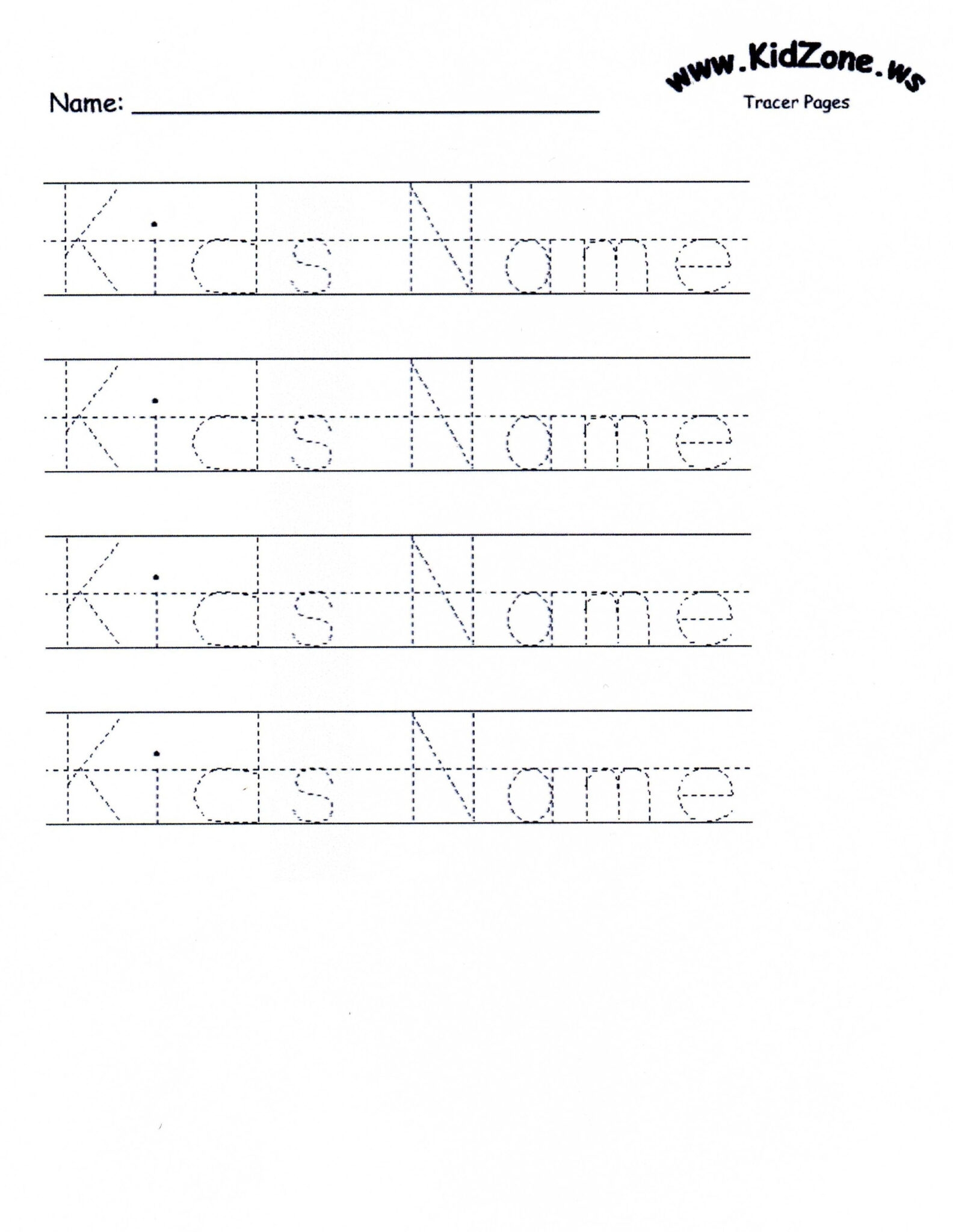 Free Printable Personalized Name Tracing Sheets Handwriting Practice For Kids 10 50 Sheets Or Workbook Pre K Workbooks Age 4 5