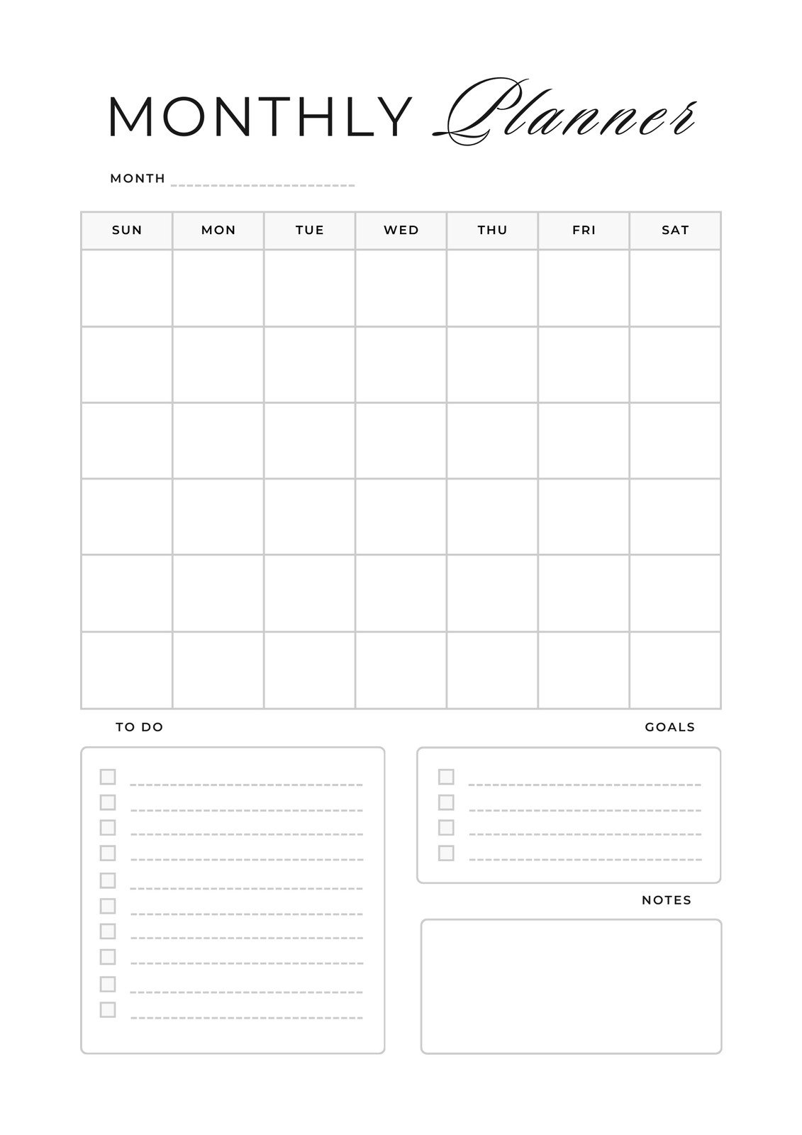 daily and monthly planner