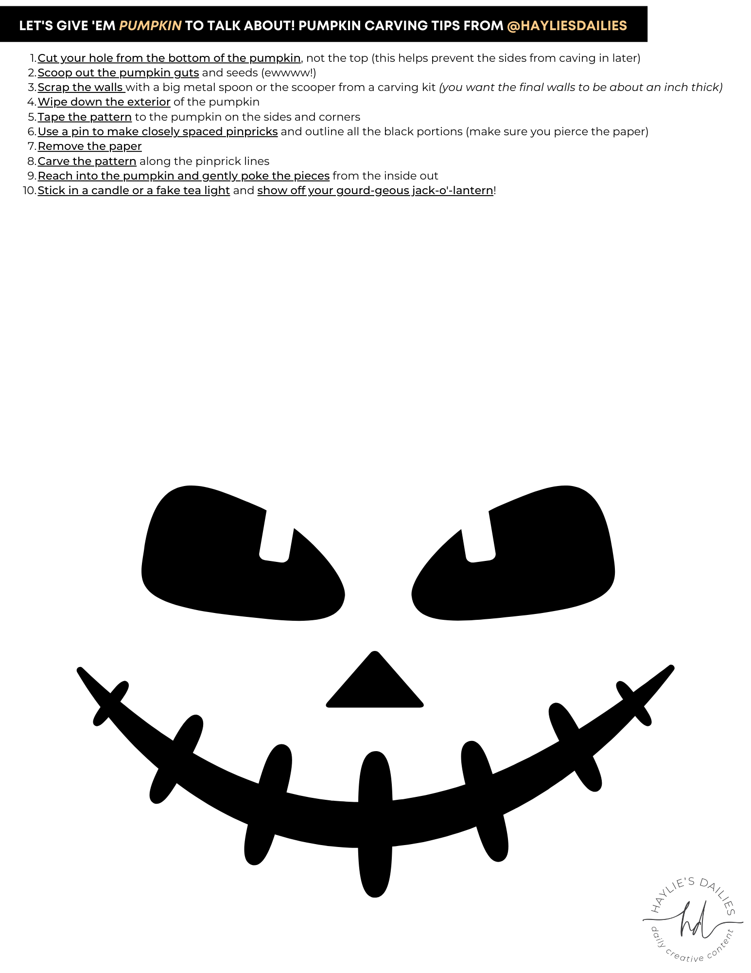 pumpkin carving patterns printable easy
