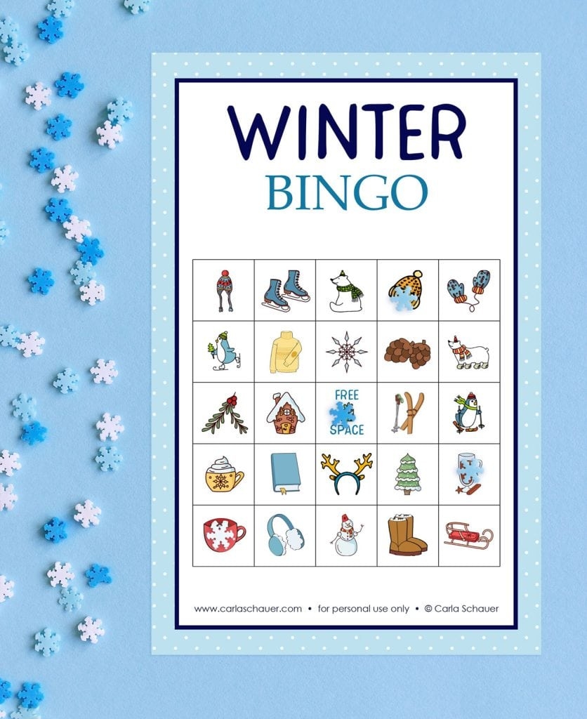 winter bingo printable