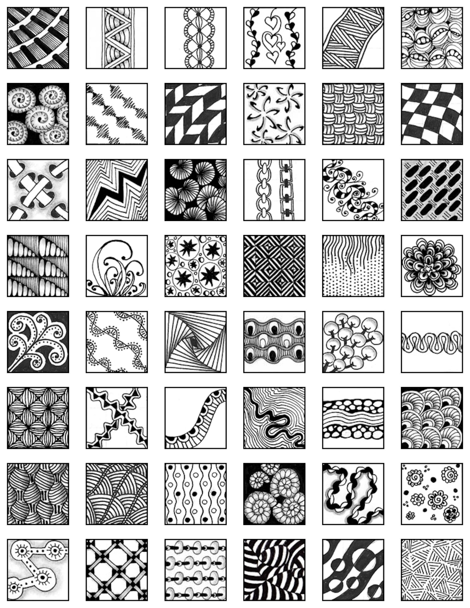 Free Printable Zentangle Patterns Printable Party Favors