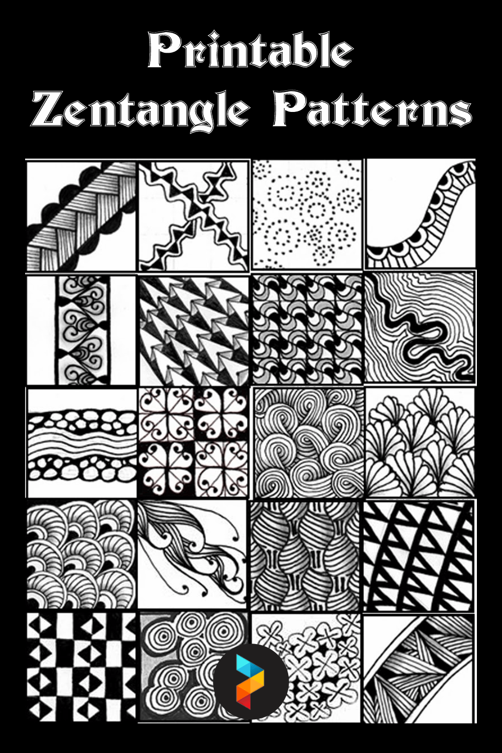Free Printable Zentangle Patterns Printable Party Favors