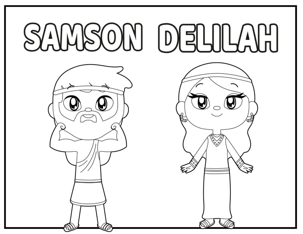 Free Samson And Delilah Coloring Pages Healing Home