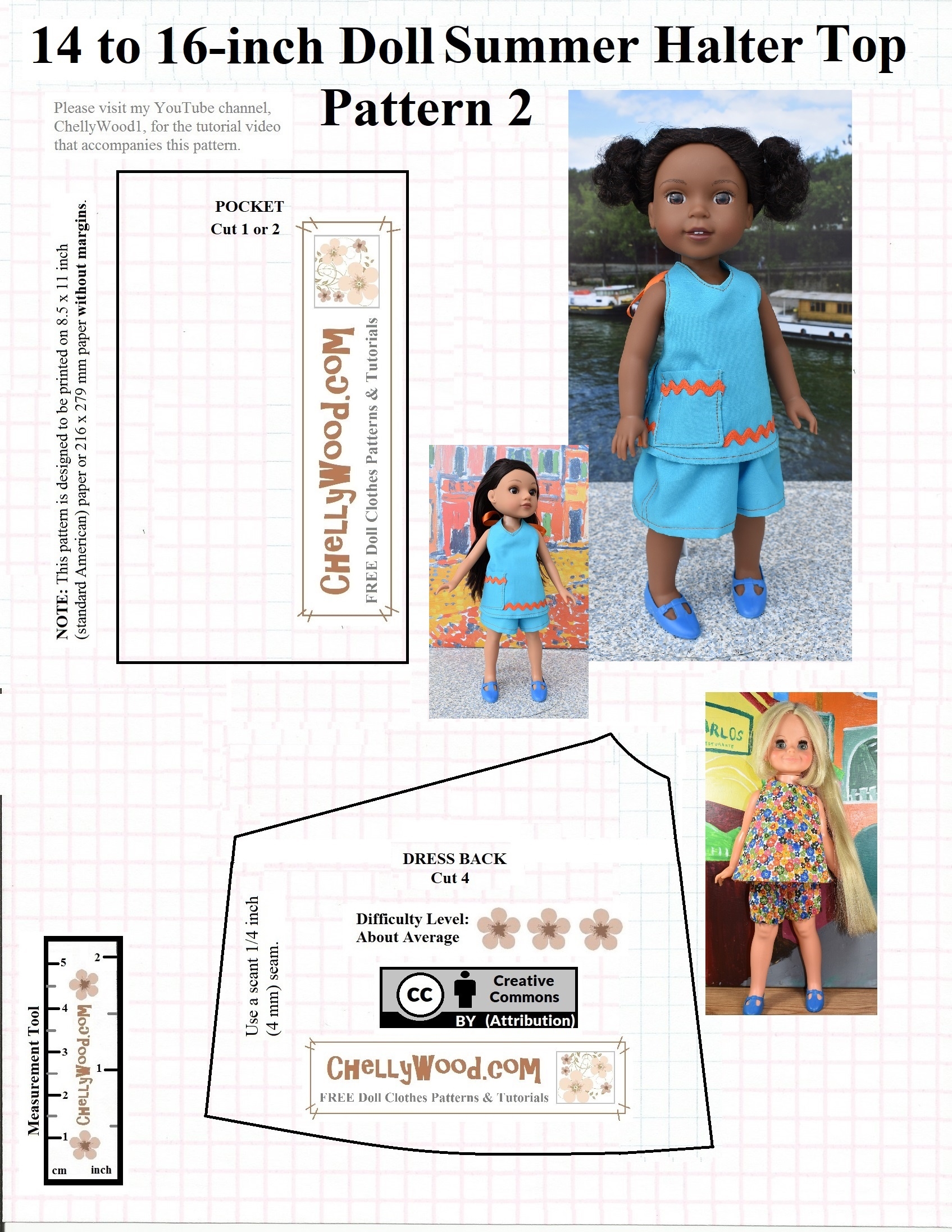 Free sewing patterns For 14 15 And 16 dolls ChellyWood Free Doll Clothes Patterns