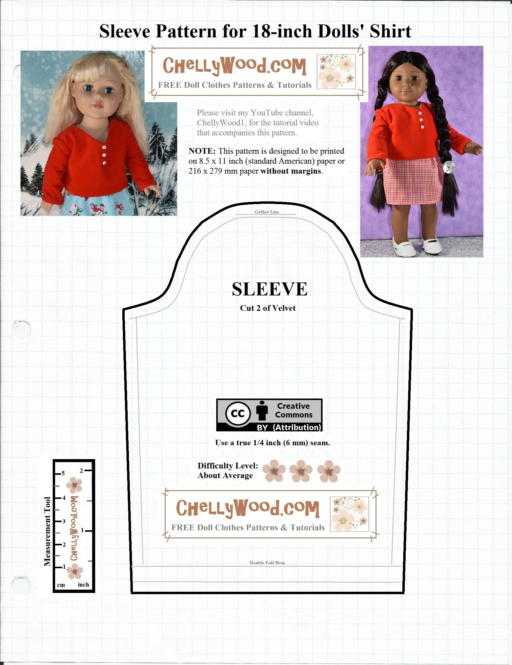 Free Sewing Patterns For 18 Dolls Clothes Velvet Shirt Project ChellyWood dolls sewing crafts Free Doll Clothes Patterns