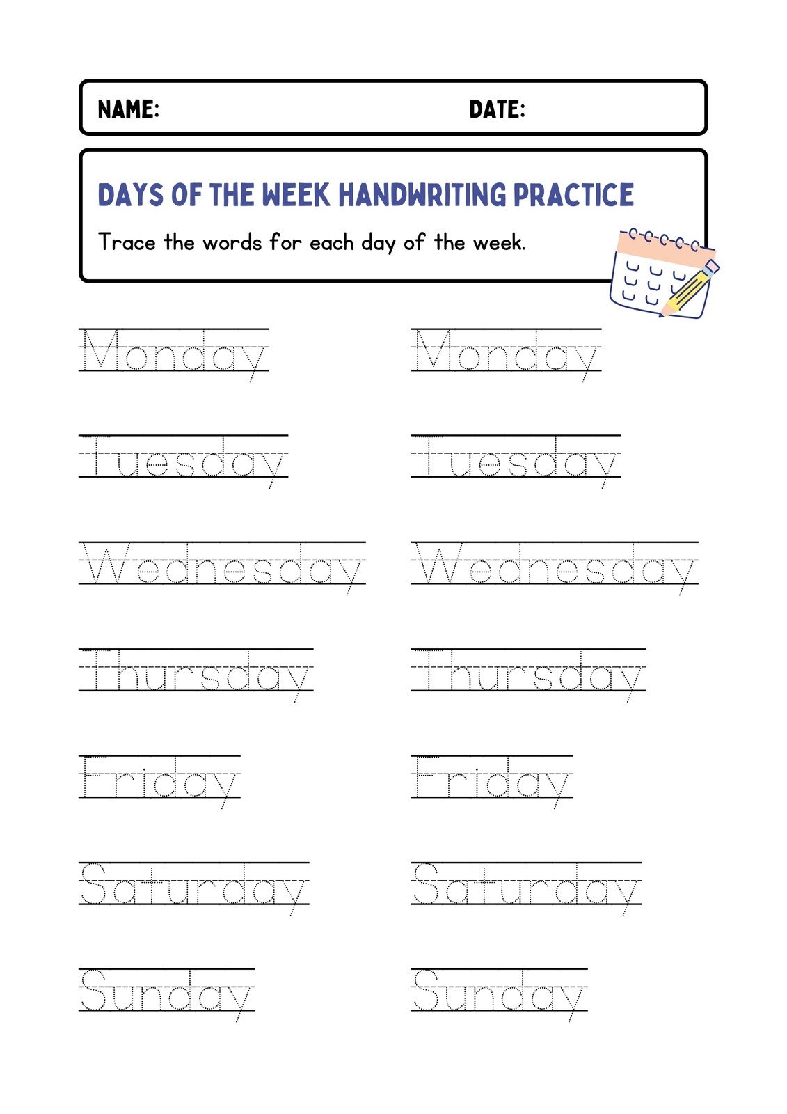 Free Spelling Worksheet Templates To Edit And Print Canva