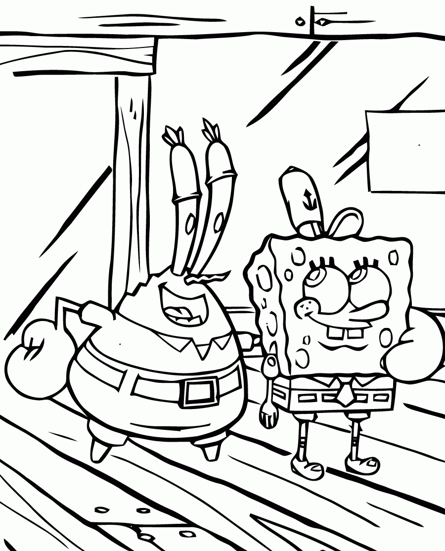 Free SpongeBob Drawing To Print And Color SpongeBob Coloring Pages