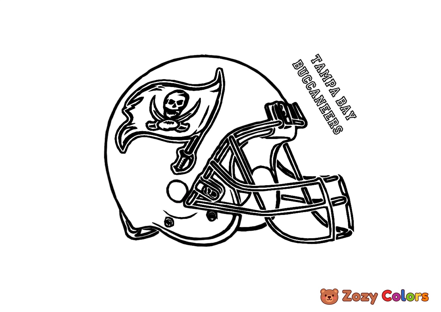 Free Tampa Bay Buccaneers NFL Helmet Coloring Page
