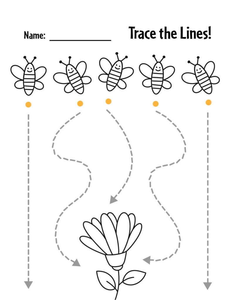 tracing lines worksheets for nursery