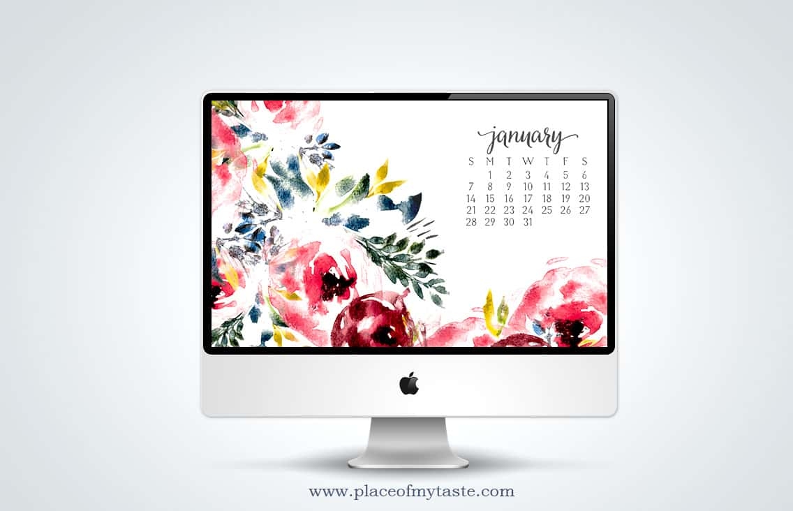 FREE WATERCOLOR DESKTOP SCREENSAVER JANUARY Place Of My Taste