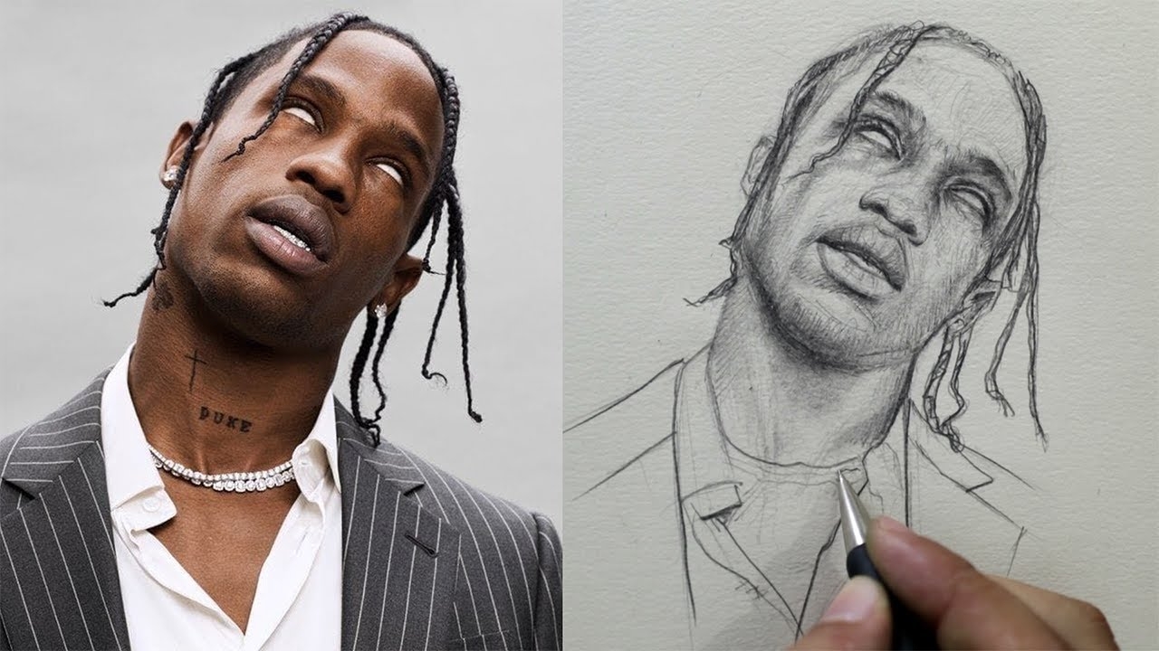 From Sketch To Stardom Drawing Travis Scott Loomis Style Step By Step YouTube