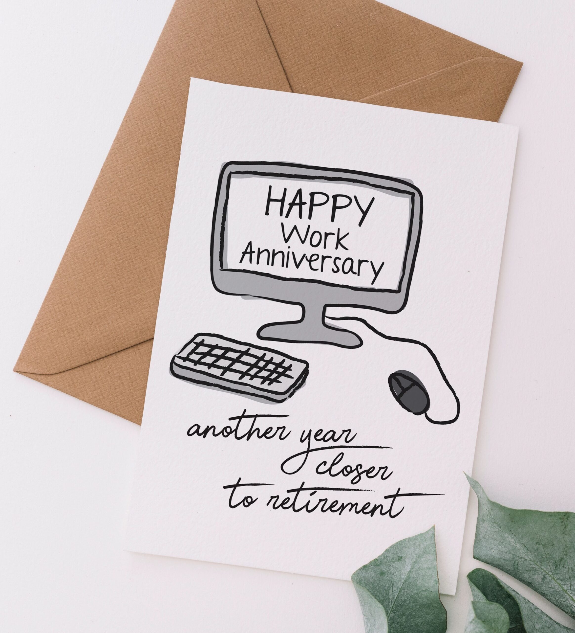 Funny Work Anniversary Card Work Anniversary Another Year Closer To Retirement Workaversary Printable Download Card Etsy