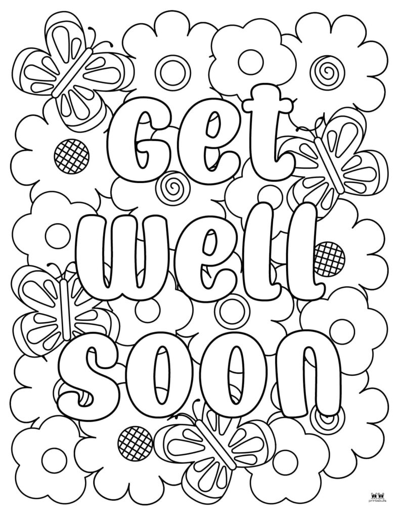get well soon coloring pictures