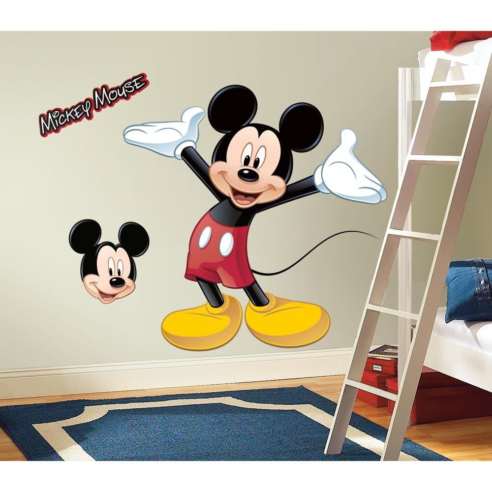 Giant Mickey Mouse Wall Decals Disney Bedroom Stickers Kids Room Decor Walmart