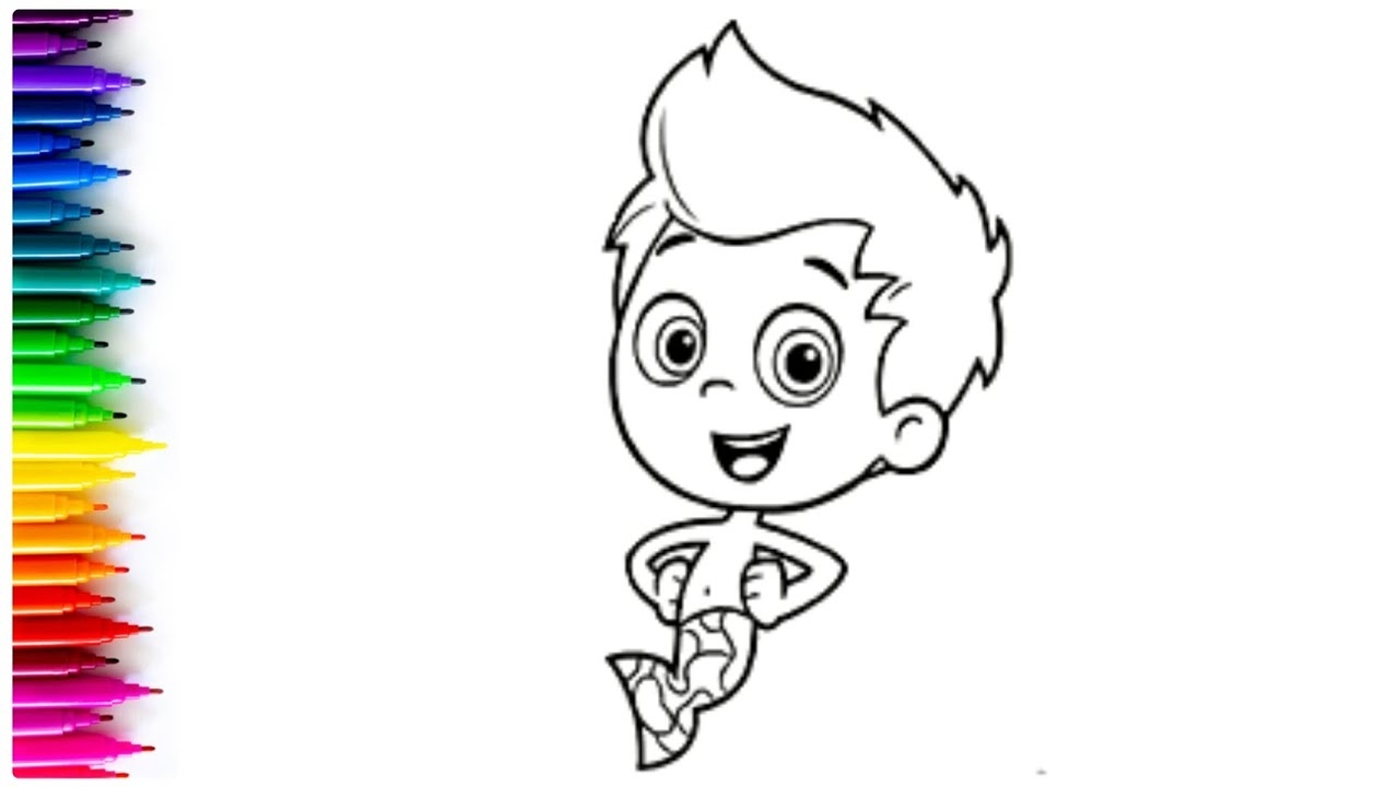 Gil From Bubble Guppies Drawing And Coloring For Kids And Toddlers Bubble Guppies YouTube
