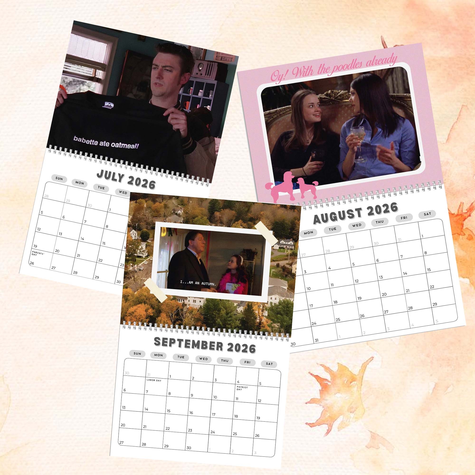 gilmore girls calendar 2026