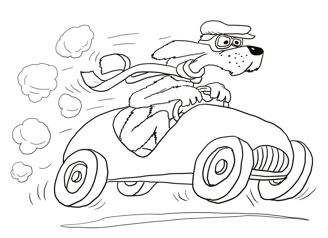 Go Dog Go Coloring Page Free Printable