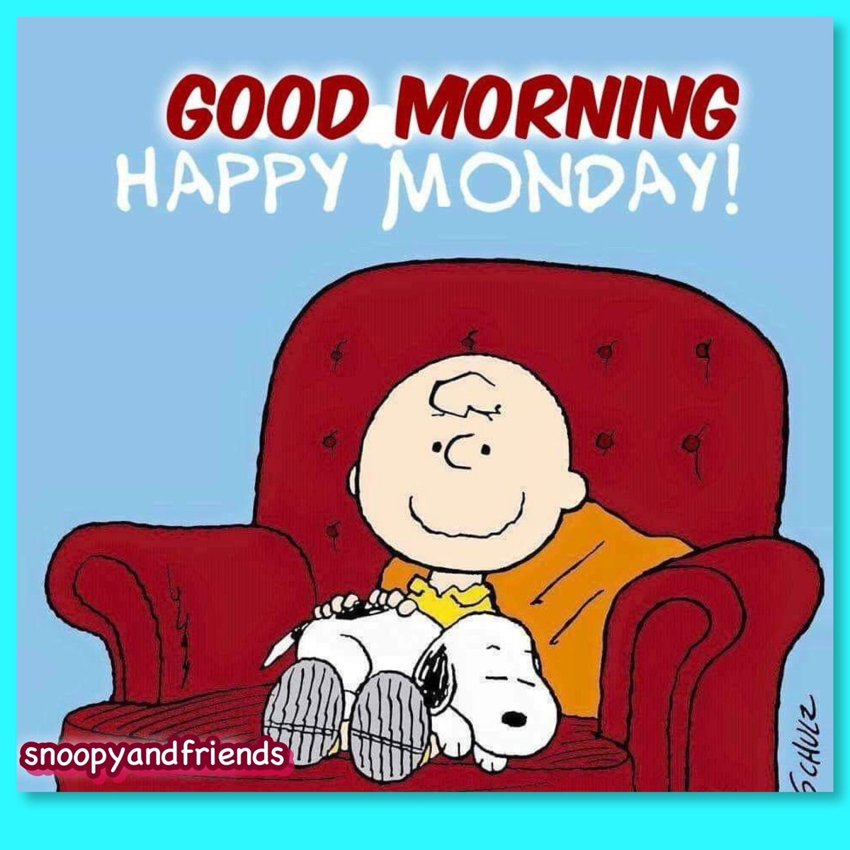 happy monday with snoopy