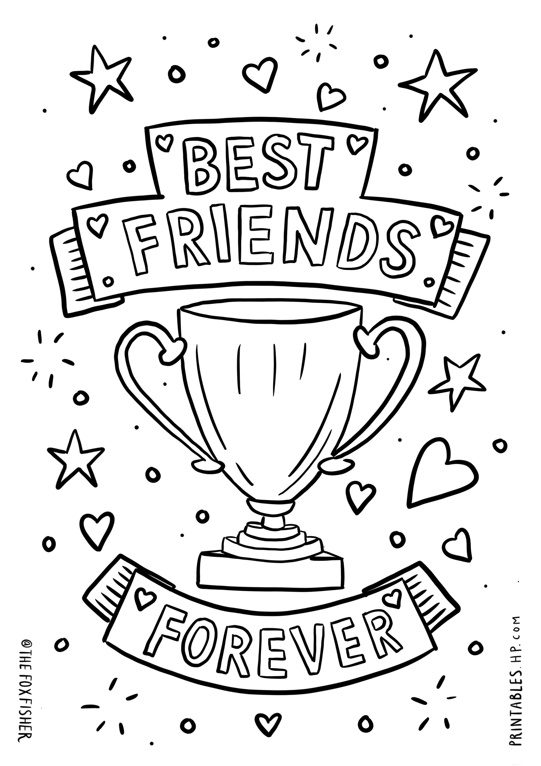 cute best friend coloring pages