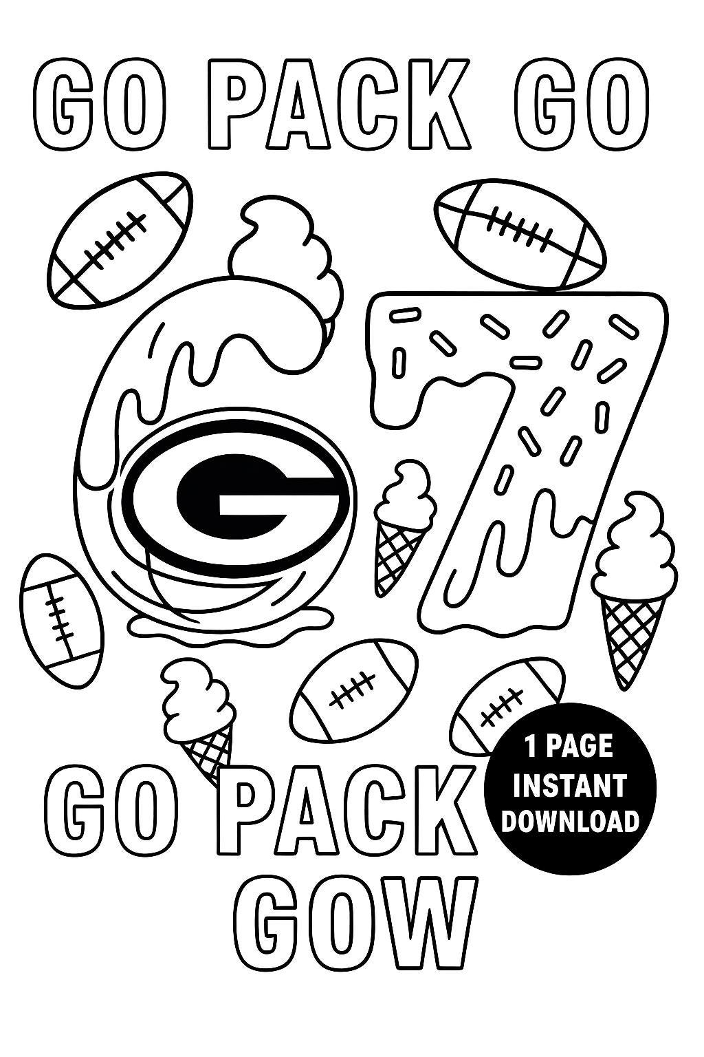 green bay packers coloring pages
