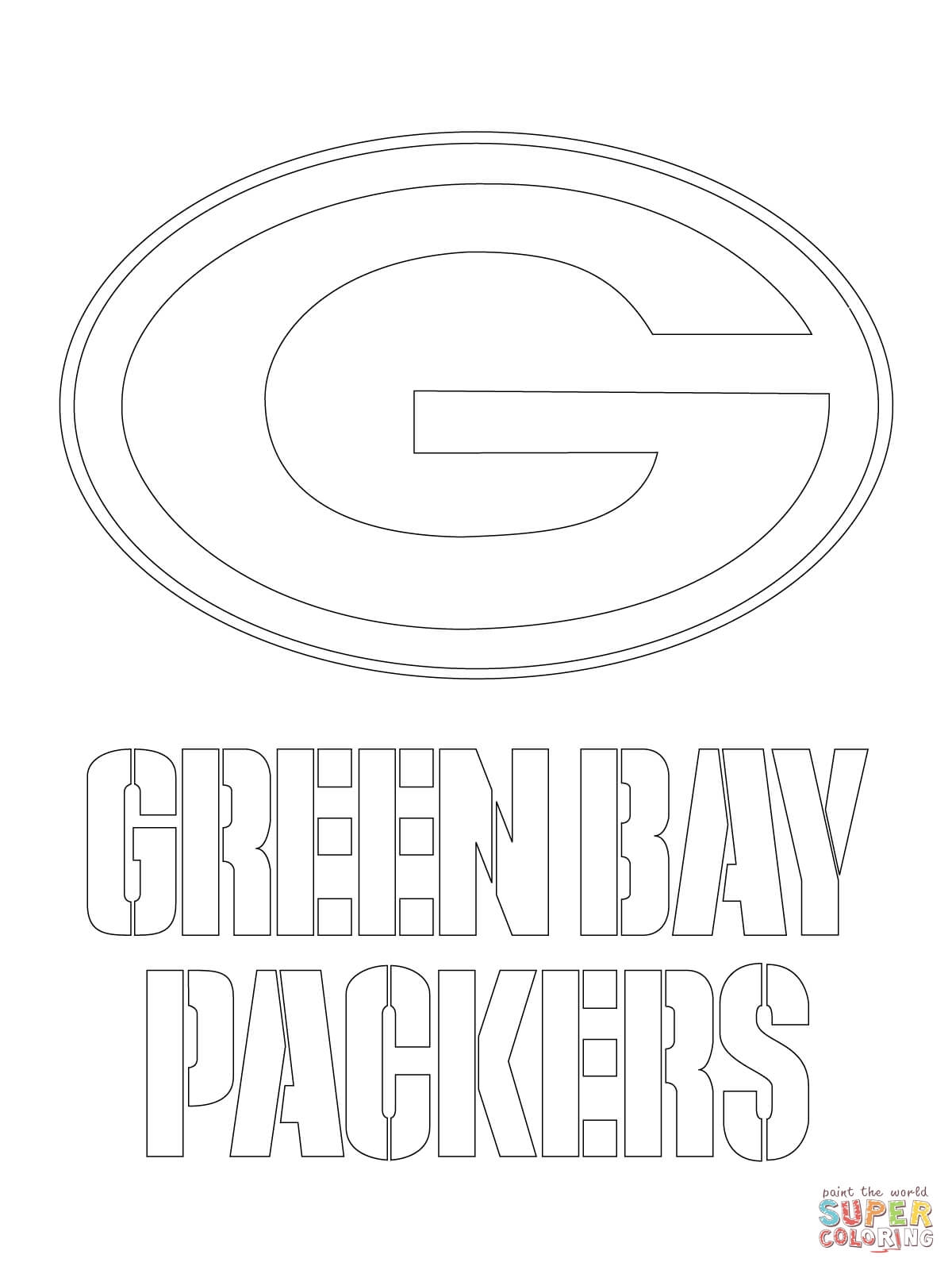 coloring pages green bay packers