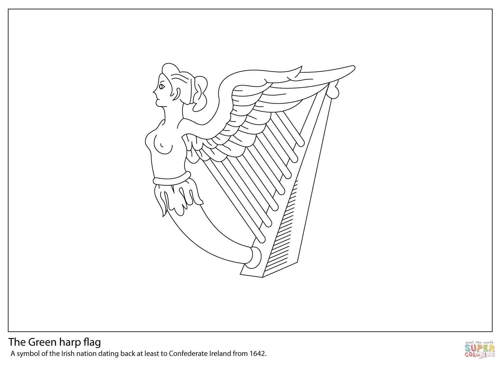 flag of ireland coloring page