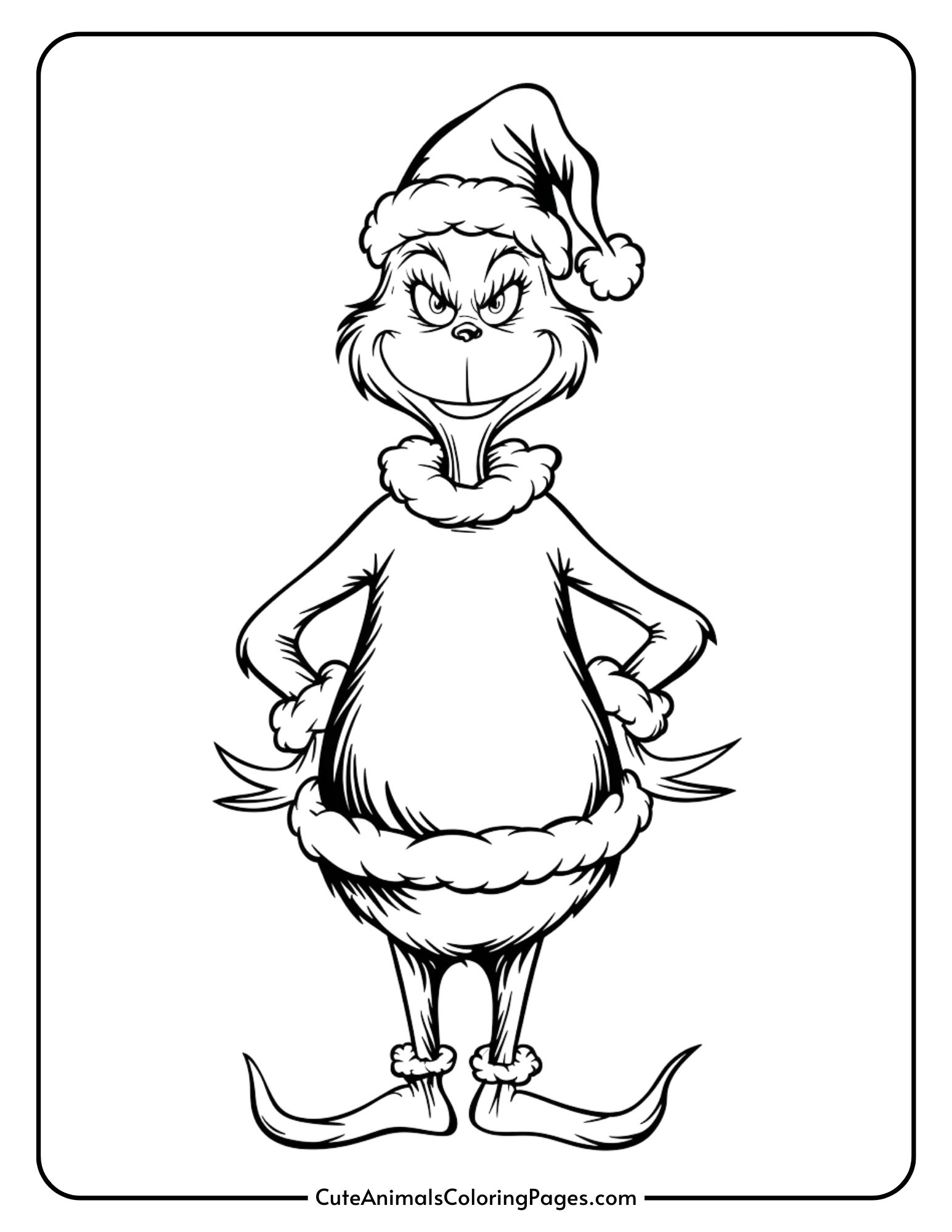 coloring sheets of the grinch