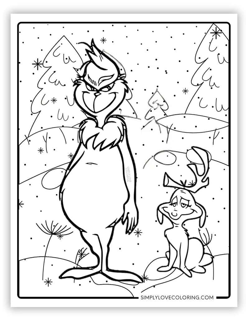 max the grinch coloring pages