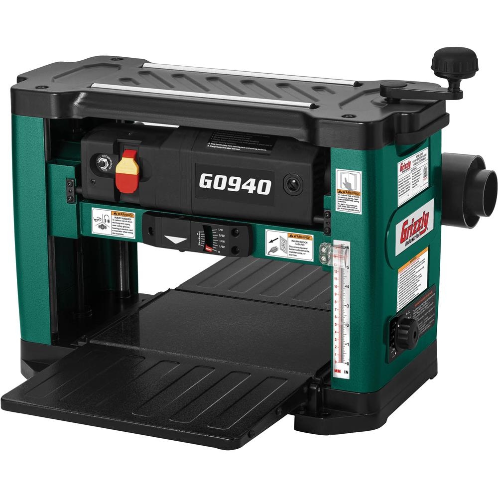 Grizzly G0940 13 2 HP Benchtop Planer W Helical Cutterhead Grizzly Industrial Inc 