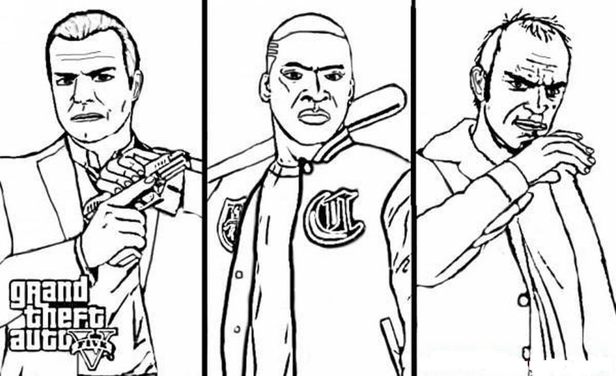 GTA Coloring Pages Free Printable Pages For Kids Coloring Page