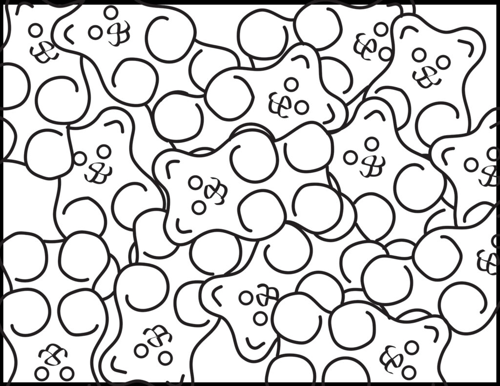 coloring pages of gummy bears