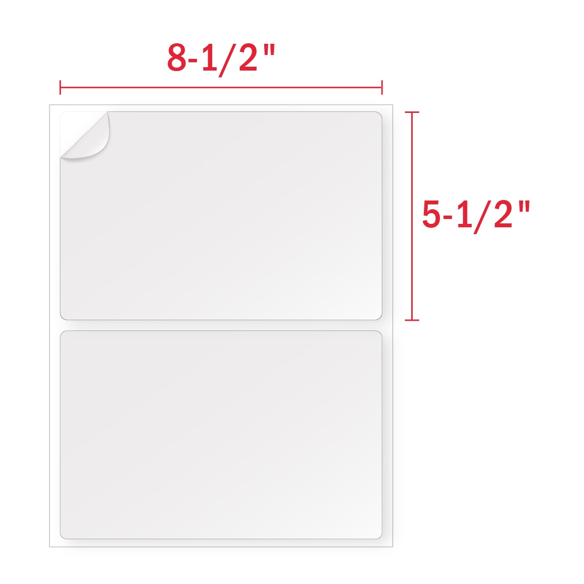 Half Sheet Shipping Label 8 5 X 5 5 Half Sheet Labels