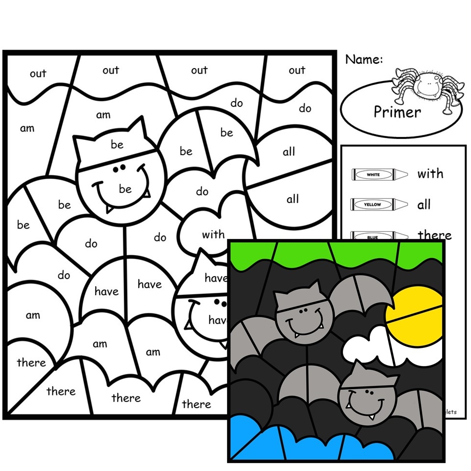 free sight word coloring pages