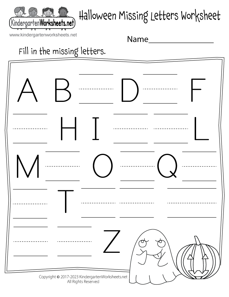 fill in missing alphabet worksheets