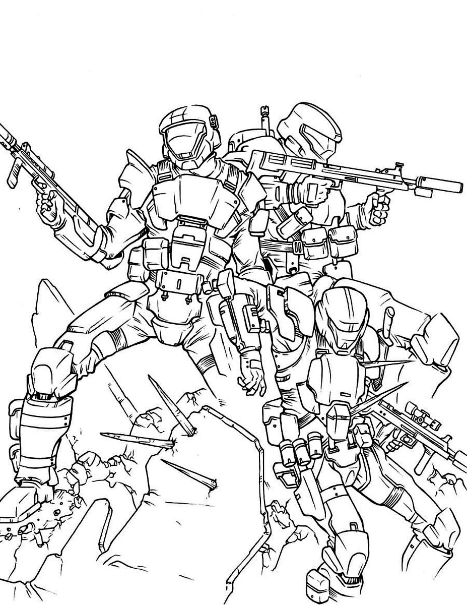 halo coloring pages to print