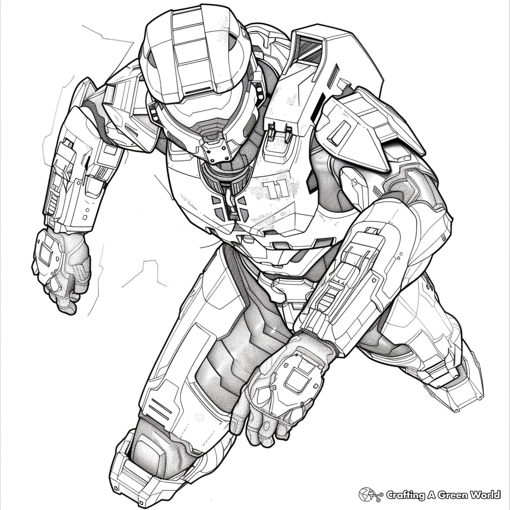 Halo Coloring Pages Free Printable 