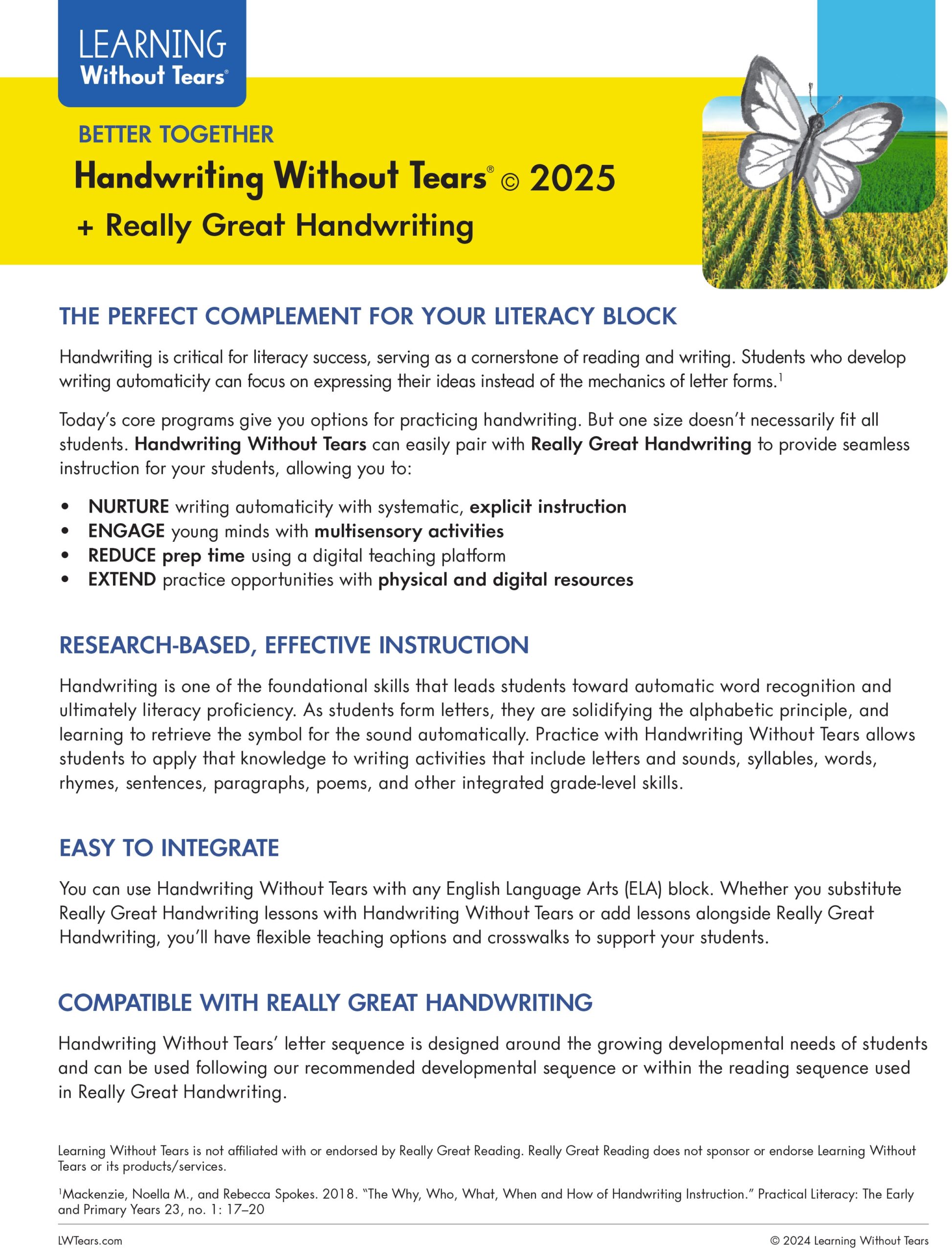 Handwriting Without Tears Learning Without Tears 