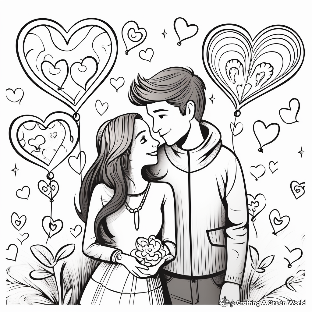 happy anniversary coloring page