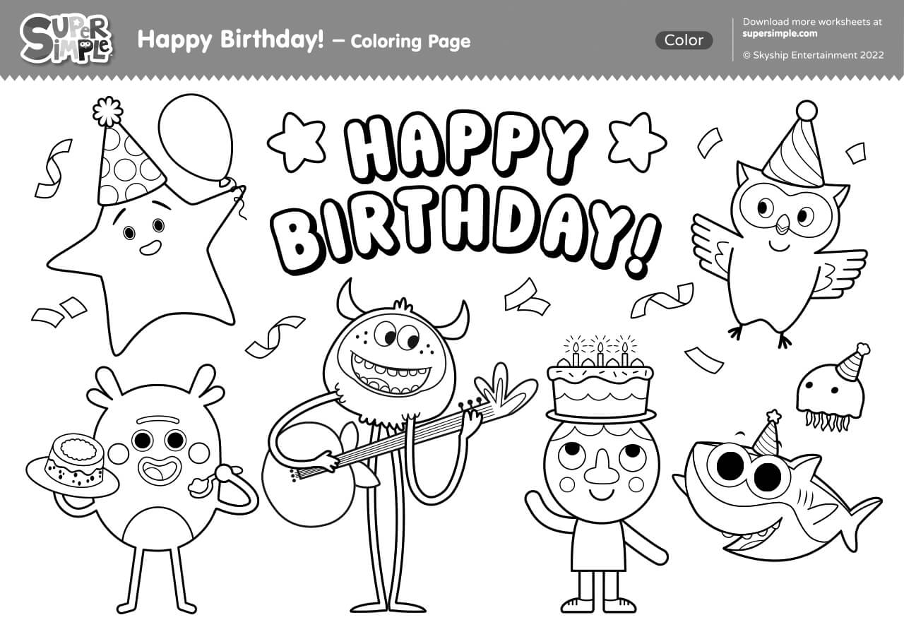 happy pictures to color