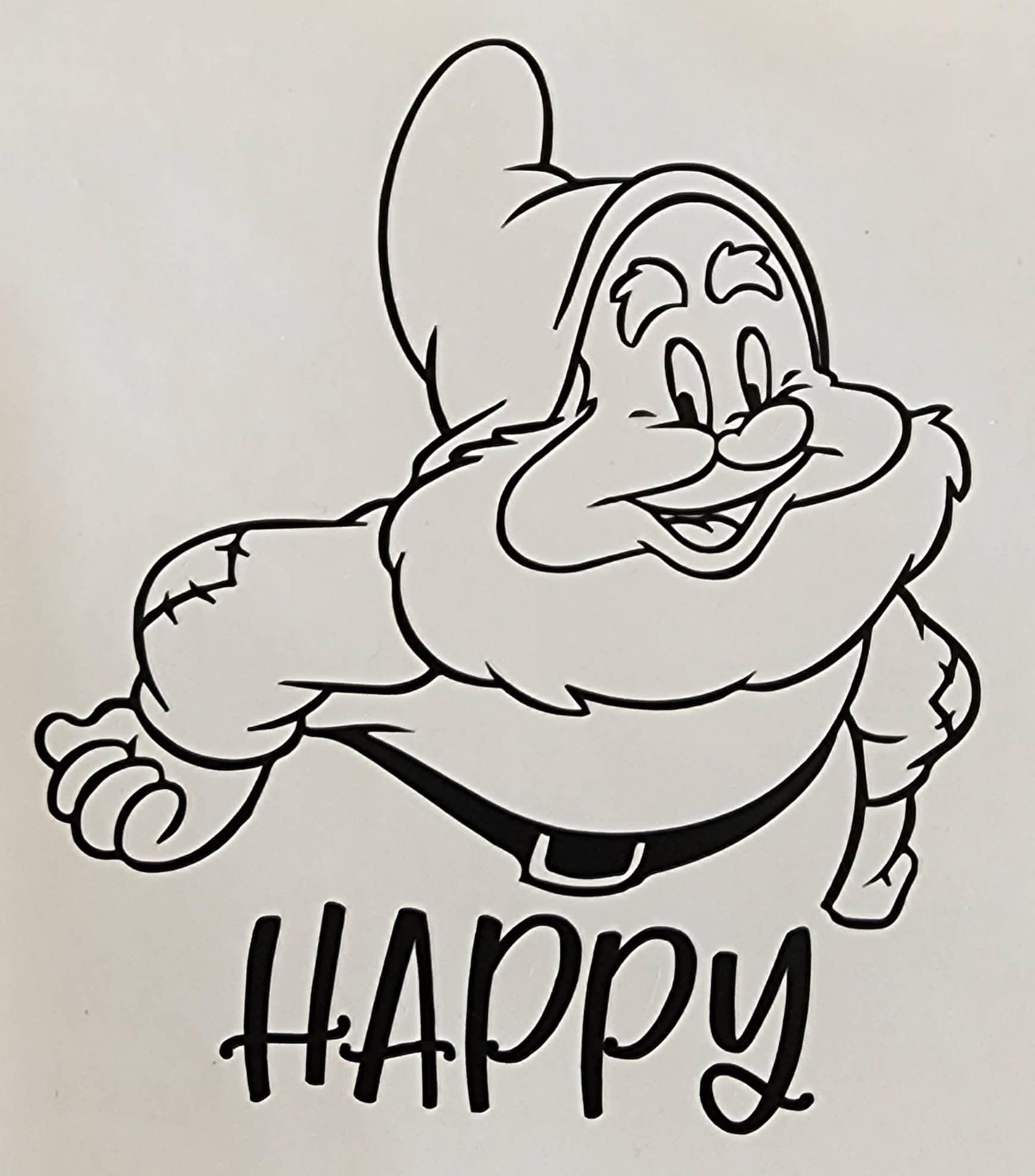 Happy Dwarf Decal Seven Dwarfs Decal Snow White Decal Etsy