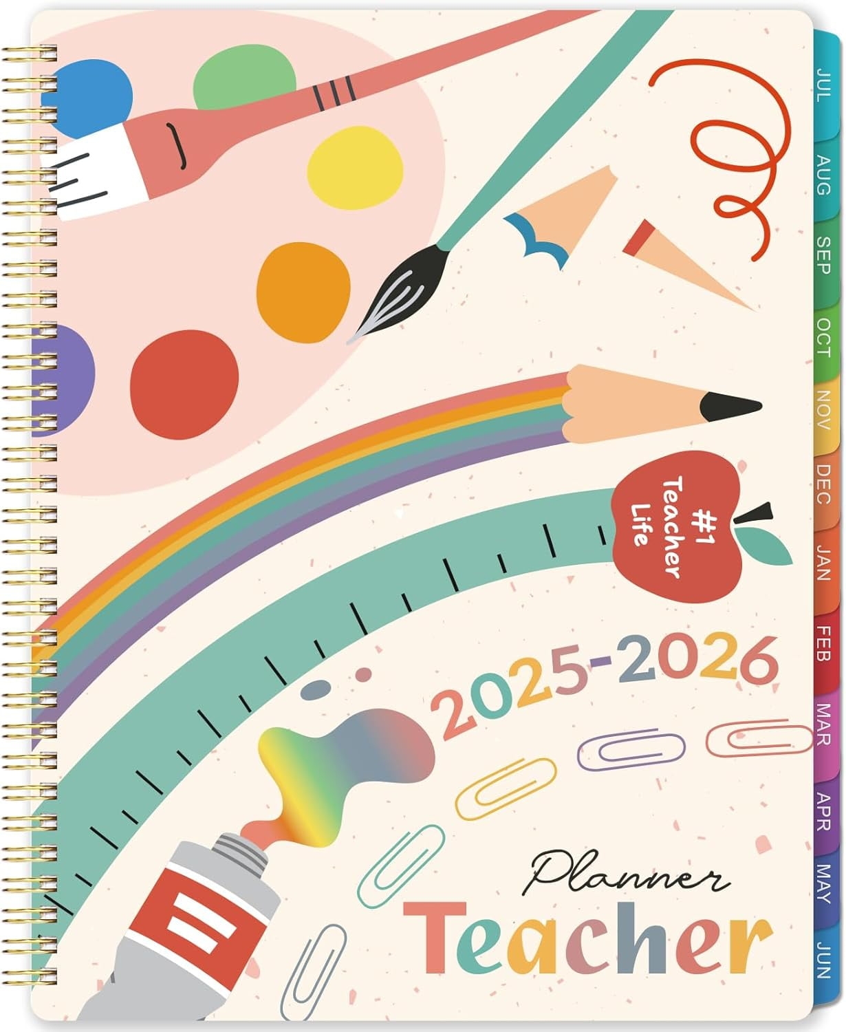 Happy Planner 2025 2026 Happy Planner Teacher 2025 2026 Teacher Planner 2025 2026 Academic Year 8 5 X 11 Deluxe Teacher Lesson Planner With Monthly Tabs Stickers Lesson Plan Book 25 26 Floral B Student Planner 2025 2026 Planificateur Enseignant