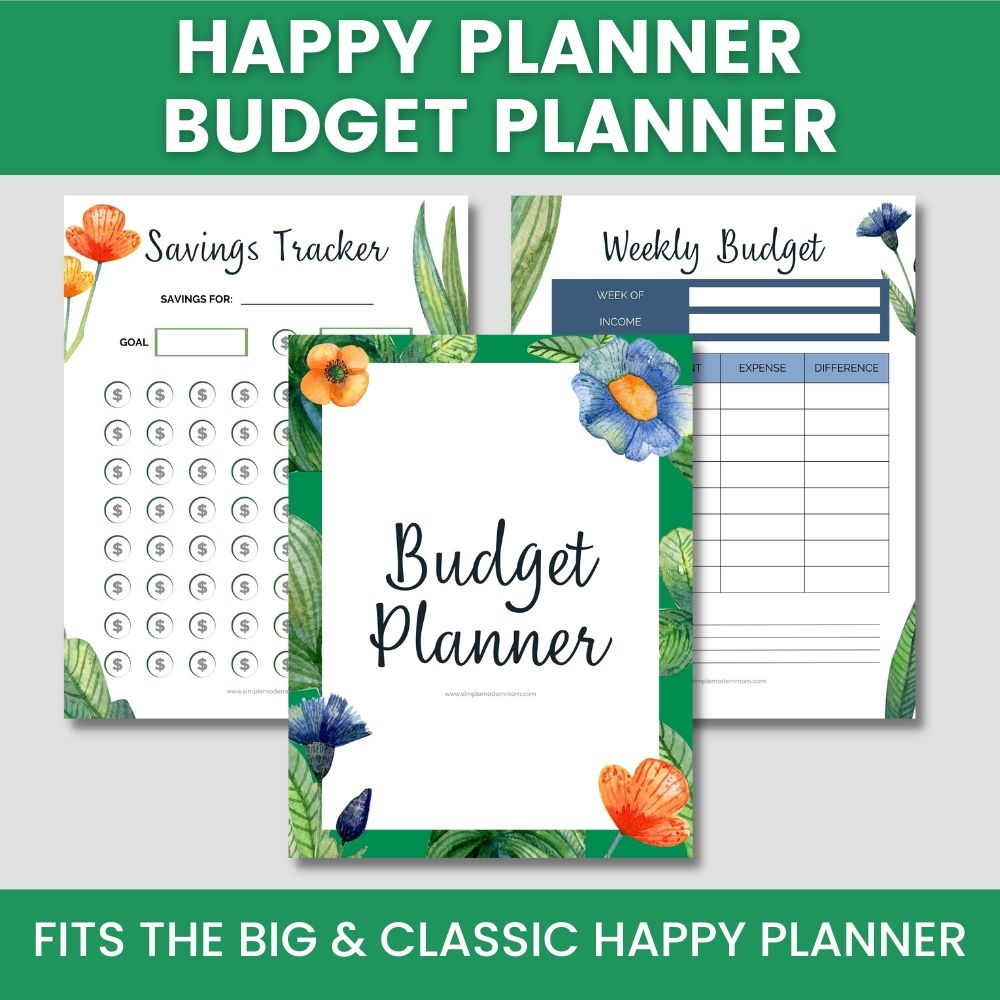 budget planner happy planner