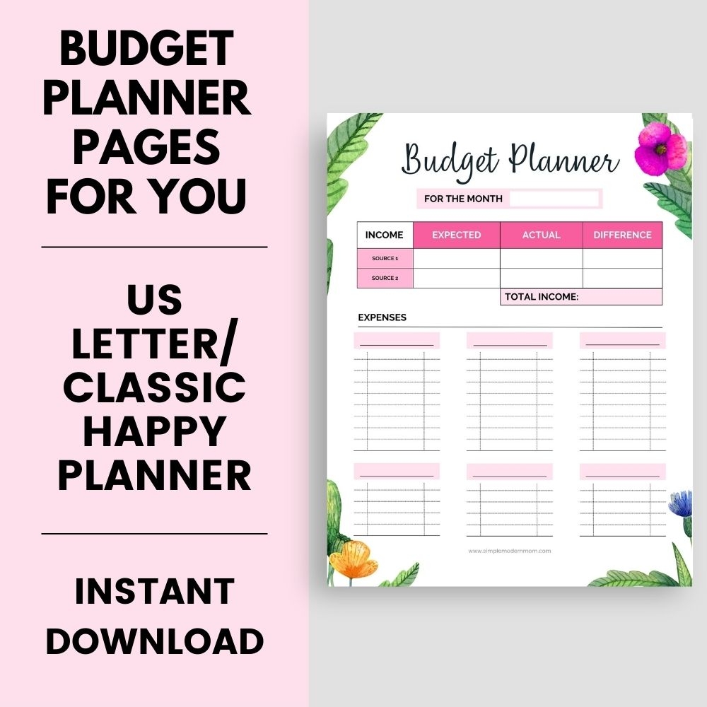Happy Planner Budget Planner Simple Modern Mom Shop